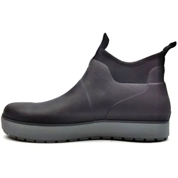 Staheekum Mens Black Neoprene  Rubber Short Lined Rain Boots Black 8 10 12 13