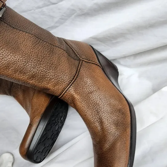 Stuart‎ Weitzman leather Sculpted heel leather boots 8.5