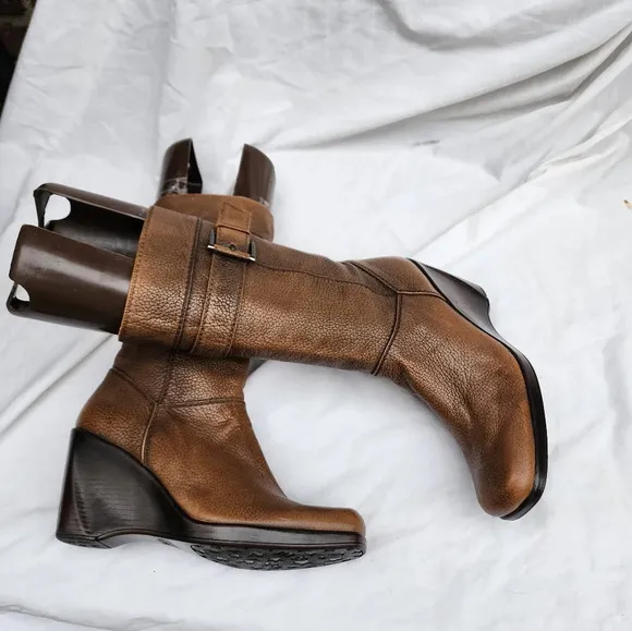Stuart‎ Weitzman leather Sculpted heel leather boots 8.5