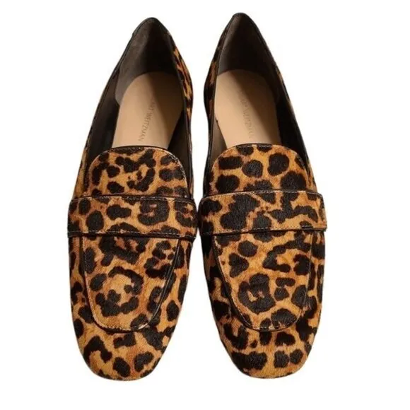 Stuart Weitzman Marlon Leopard Print Loafer Shoes 7