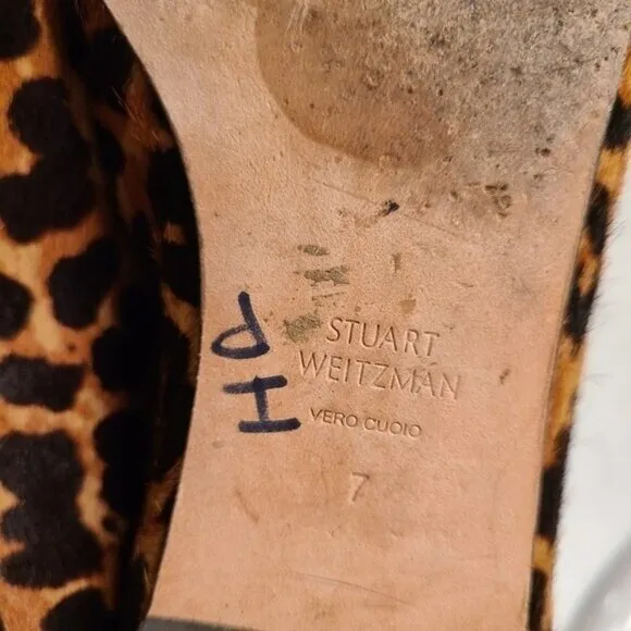 Stuart Weitzman Marlon Leopard Print Loafer Shoes 7