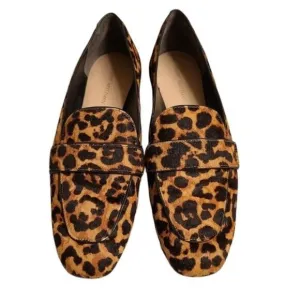 Stuart Weitzman Marlon Leopard Print Loafer Shoes 7