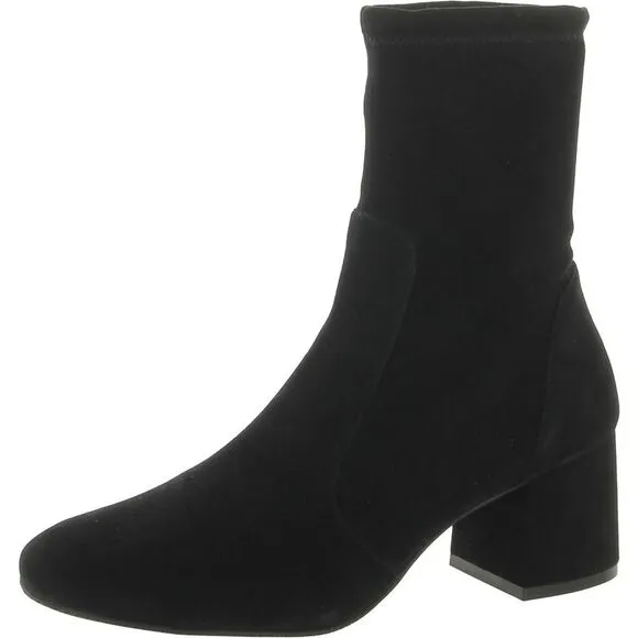 Stuart Weitzman Womens Sleek 60 Black Square Toe Ankle Booties Shoes New