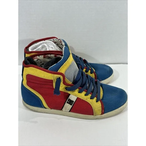 Super Rare DC Xander LFTX Mens Multicolor Skateboarding Shoes Sneakers Size 9.5