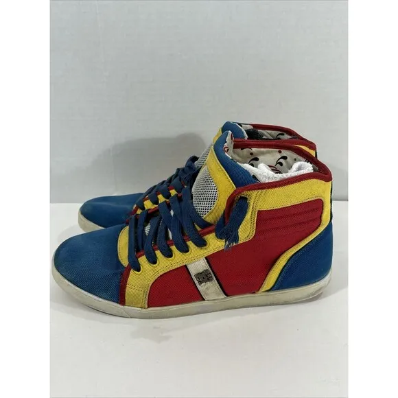 Super Rare DC Xander LFTX Mens Multicolor Skateboarding Shoes Sneakers Size 9.5
