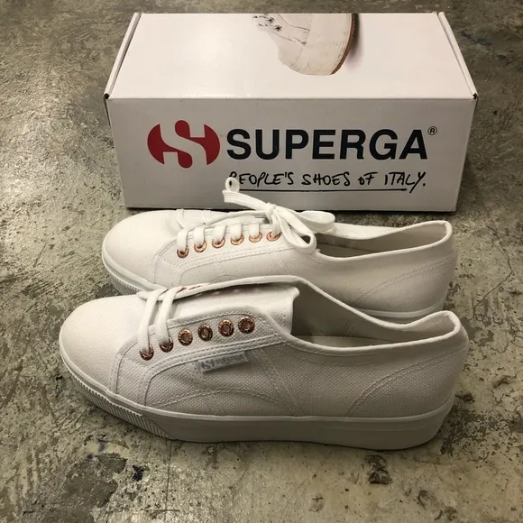 Superga 2790 Acotw Sneakers Shoes White/Rose 9.5