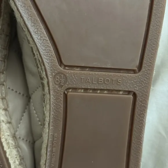 Talbots Women's Quilted Slip-On Shoes - Gold and Tan