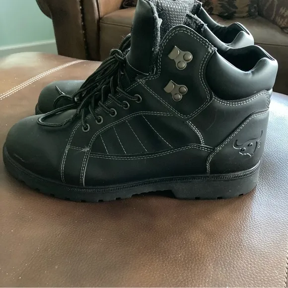 Texas Steer Work Boots Men's Soft Toe Shoes Slip Resistant