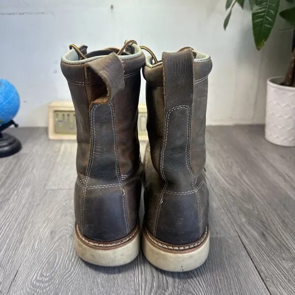 Thorogood 804-4378 Men's Leather Steel Safety Moc Toe Boots Size 11 D