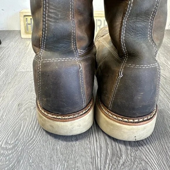 Thorogood 804-4378 Men's Leather Steel Safety Moc Toe Boots Size 11 D