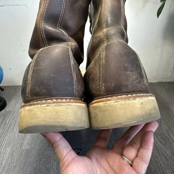 Thorogood 804-4378 Men's Leather Steel Safety Moc Toe Boots Size 12 EE
