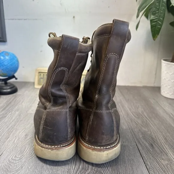 Thorogood 804-4378 Men's Leather Steel Safety Moc Toe Boots Size 12 EE