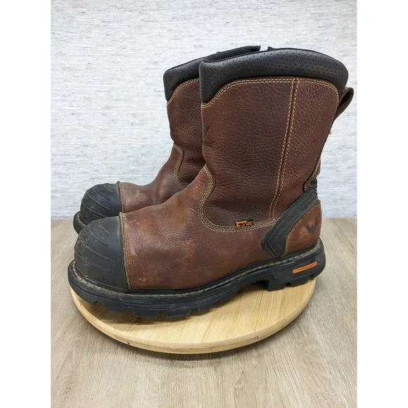 Thorogood Wellington Moc Toe Safety Work Boots Composite Waterproof Brown 11M