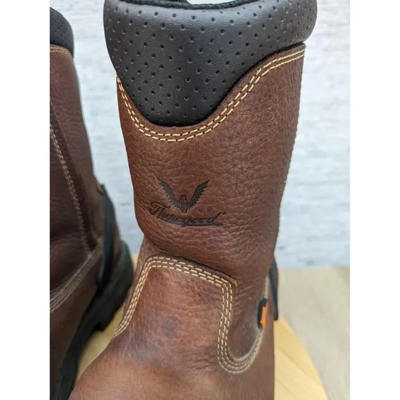 Thorogood Wellington Moc Toe Safety Work Boots Composite Waterproof Brown 11M