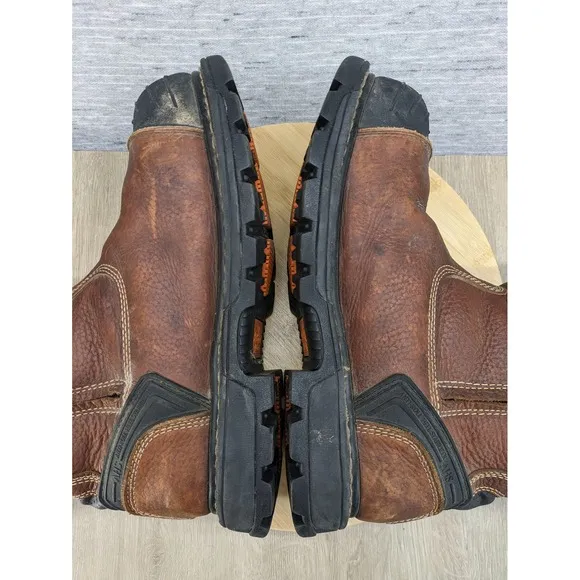 Thorogood Wellington Moc Toe Safety Work Boots Composite Waterproof Brown 11M