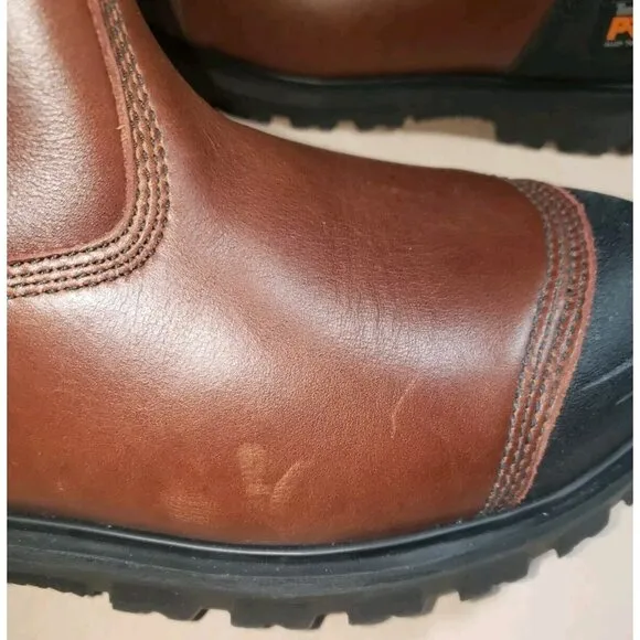 Timberland Pro 1152A Caprock Pull On Alloy Toe Puncture Boots Men's Sz 10W NWOB