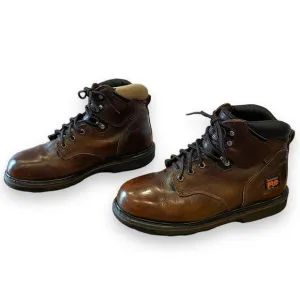 Timberland PRO 24/7 Men's Sz 10M Pit Boss Soft Toe Boots 6&quot; Brown Nubuck Leather