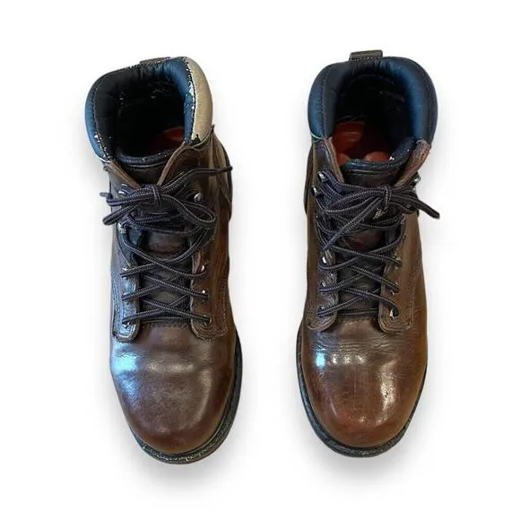 Timberland PRO 24/7 Men's Sz 10M Pit Boss Soft Toe Boots 6&quot; Brown Nubuck Leather