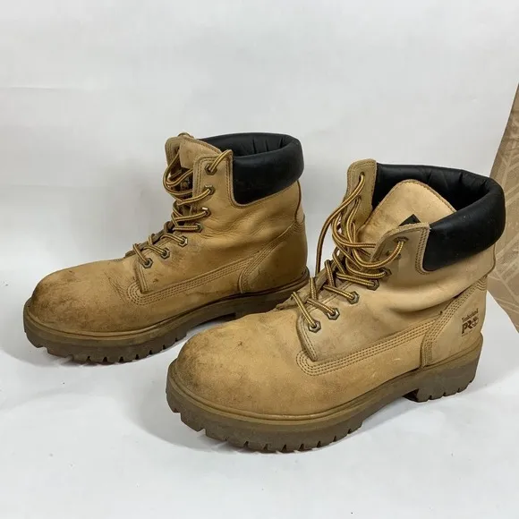 Timberland Pro 24/7 Steel Safety Toe Boots Size 11 W Wheat