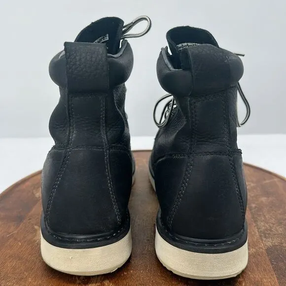 Timberland Pro Boots Mens 10 M Pro Wedge 6&quot; Soft Toe Black Leather Safety Work
