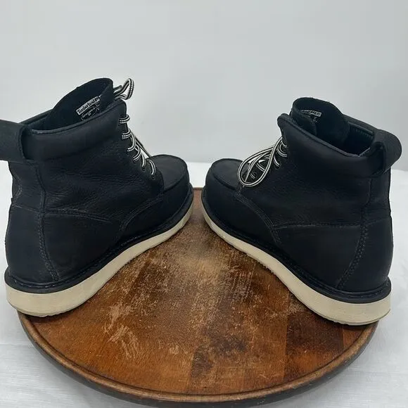 Timberland Pro Boots Mens 10 M Pro Wedge 6&quot; Soft Toe Black Leather Safety Work