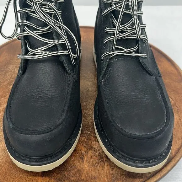 Timberland Pro Boots Mens 10 M Pro Wedge 6&quot; Soft Toe Black Leather Safety Work