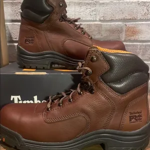 Timberland PRO Brown and Black Work Boots with Reinforced Toe