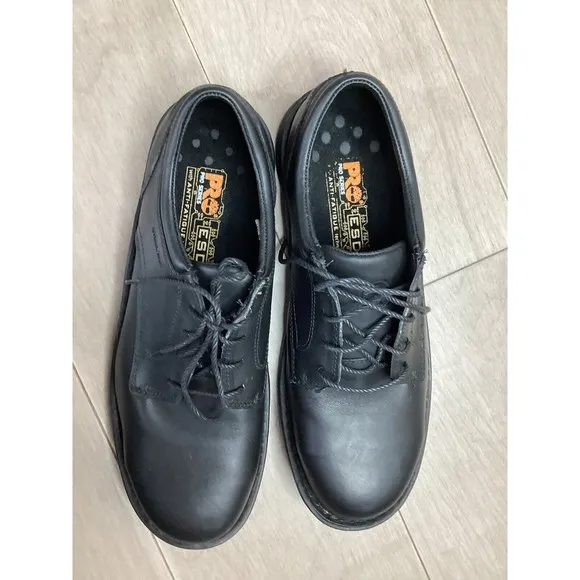 Timberland PRO Men Gladstone ESD Steel Toe leather black work utilty shoes 10.5