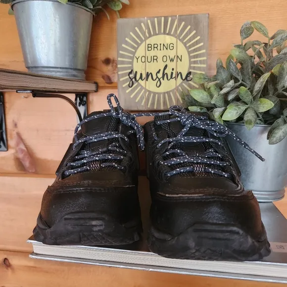 Timberland 💙 Pro Men's Mudsill Black Steel Toe Work Shoes Sneakers 40008 7.5 M