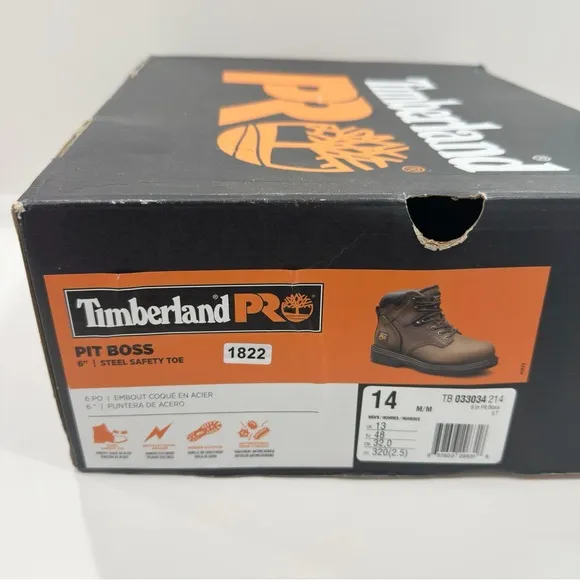 Timberland PRO Men's Pit Boss 6 Inch Steel Safety Toe Industrial Work Boots