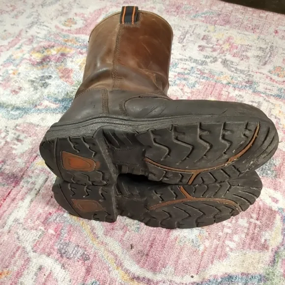 Timberland PRO PowerFit Work Boots – Brown/Black Pull-On – Size 13