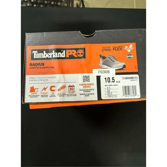 Timberland Pro Radius CT Composite Safety Toe Work Sneakers Shoes 10.5 Gray