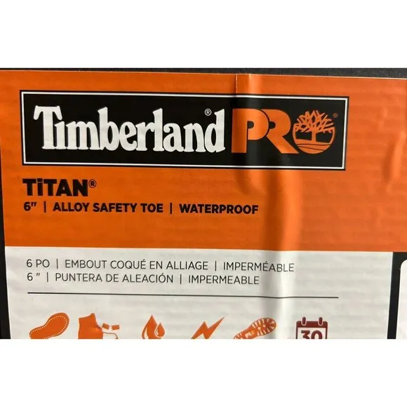 Timberland PRO TiTAN 6&quot; Alloy Safety Toe Waterproof Work Boots Women Size 10 NEW
