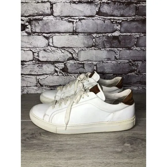 To Boot New York Adam Derrick White Leather Handmade Sneakers Men Sz 10M US/43EU