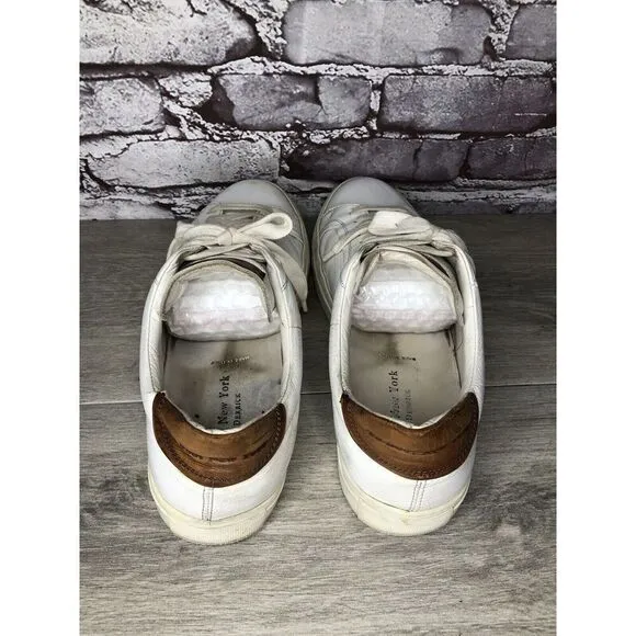 To Boot New York Adam Derrick White Leather Handmade Sneakers Men Sz 10M US/43EU