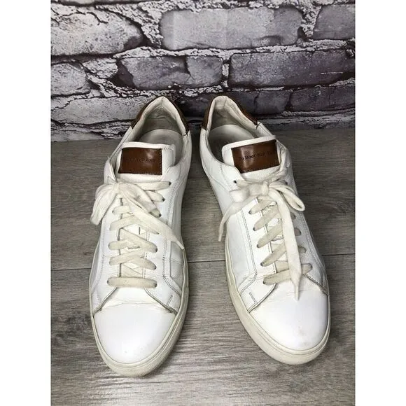 To Boot New York Adam Derrick White Leather Handmade Sneakers Men Sz 10M US/43EU