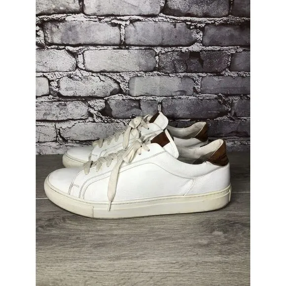 To Boot New York Adam Derrick White Leather Handmade Sneakers Men Sz 10M US/43EU