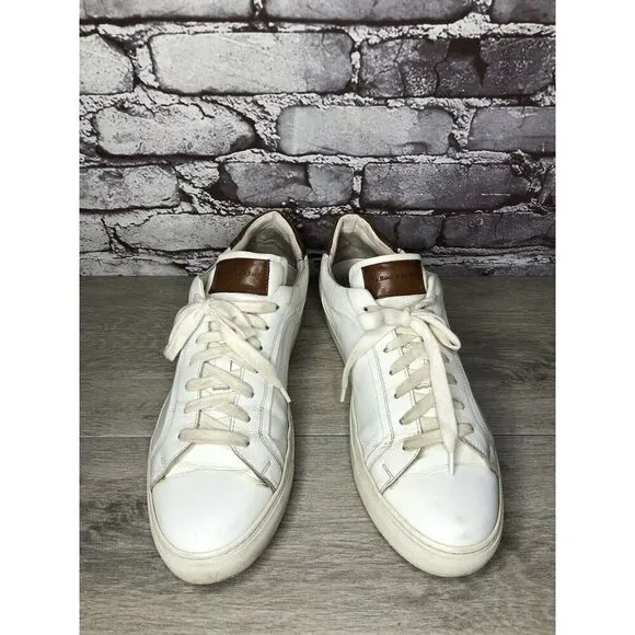 To Boot New York Adam Derrick White Leather Handmade Sneakers Men Sz 10M US/43EU