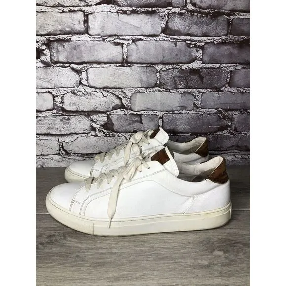 To Boot New York Adam Derrick White Leather Handmade Sneakers Men Sz 10M US/43EU