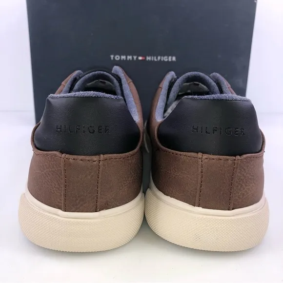 Tommy Hilfiger Mens Ref Brown Trainers Sneakers Shoes