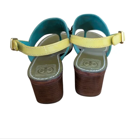 Tory Burch Etta Embellished Jeweled Heeled Sandals sz 10