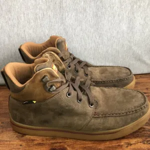 TWISTED X MCANM02 Steel Toe Brown Chukka Driving Moc Boots Men Size 11.5 M