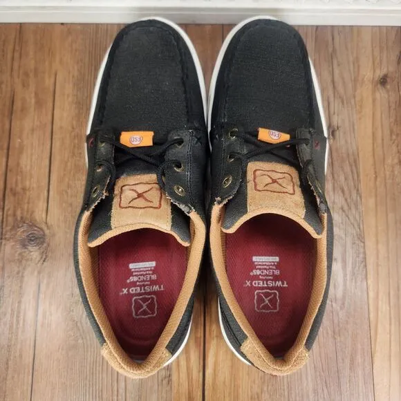 Twisted X Work Kicks MCASD01 Mens Sz 9.5 M Black Leather Comfort Workwear Shoes