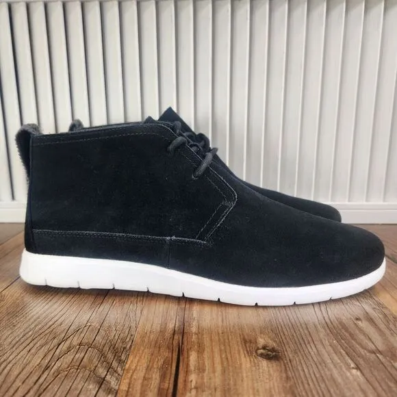 UGG Freamon Chukka Mens Sz 11 Black Suede Comfort City Night Ankle Boots 1104188
