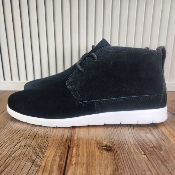 UGG Freamon Chukka Mens Sz 11 Black Suede Comfort City Night Ankle Boots 1104188