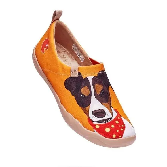 UIN Men's Walking Shoes Slip On Loafers (Jack Russell Terrier Men)
