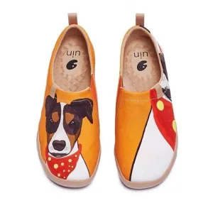 UIN Men's Walking Shoes Slip On Loafers (Jack Russell Terrier Men)