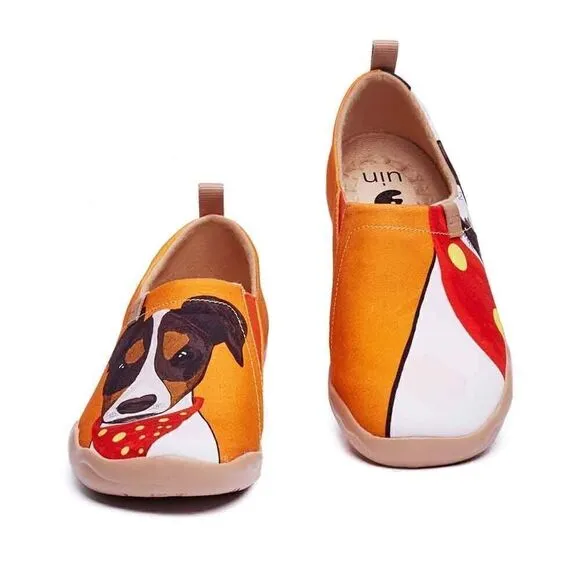UIN Men's Walking Shoes Slip On Loafers (Jack Russell Terrier Men)