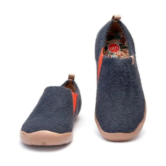 UIN Men’s Walking Shoes Slip On Casual Sneaker Toledo (GUNMETAL TOLEDO I)