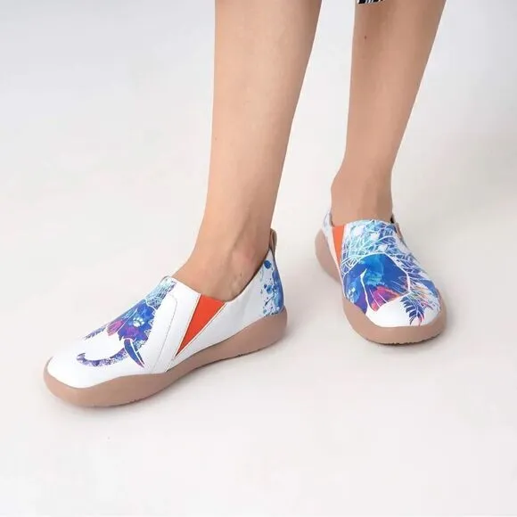 UIN Women's Walking Travel Shoes Microfiber Casual Loafers (colored Elephant)